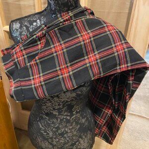 NWT ROMWE Black Plaid Straight-leg Slacks, S